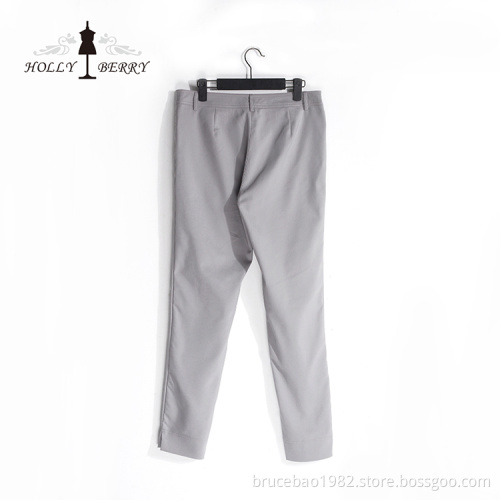 Stylish Office Lady Anti-wrinkle Loose Gray Palazzo Pants